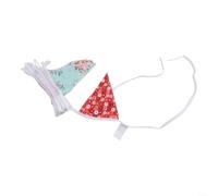 Cotton Fabric Flag Banner 10m Washable Reusable(Mixed Colors) | cotton material, washable reusable, 36 floral flags, 10m total length, sweet vibe