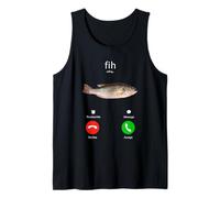 Cotton Fih T-Shirt « Call Remind Me Message Decline Accept » Débardeur