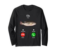 Cotton Fih T-Shirt « Call Remind Me Message Decline Accept » Manche Longue