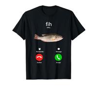 Cotton Fih T-Shirt « Call Remind Me Message Decline Accept » T-Shirt Graphique avec Valeur