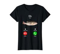 Cotton Fih T-Shirt « Call Remind Me Message Decline Accept » T-Shirt Graphique avec Valeur