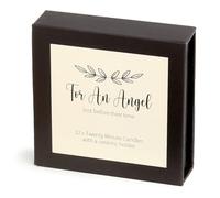 Cotton & Grey For An Angel Lot de 12 bougies avec support en céramique Inscription In Loving Memory Collection Twenty Minute Candles Cire d'abeille