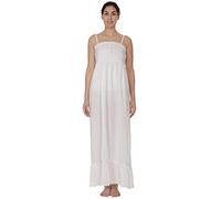 Cotton Lane en Coton Blanc | sans Manches Chemise De Nuit