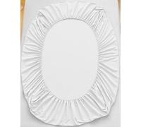 Cotton Market Drap-housse 160 x 200 x 25 cm - En microfibre de coton - Blanc