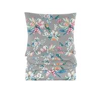 Cotton Market Housse de Couette 200x200 cm - Couette avec 2 Taies d'oreiller 70x80 cm - Linge de Lit et Oreillers - Parure de Lit - Certifié Oeko-Tex - 3 pièces Set - Gris, Oiseaux