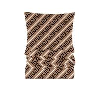 Cotton Market - Parure de lit 160x220 cm - Coton Microfibre - Ensemble 3 pièces - Housse de Couette 160x220 cm et 2 taies d’Oreiller 70x80 cm - Motif, Brun et Noir