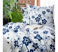 Cotton Market - Parure de lit 200x200 cm - Coton Microfibre - Ensemble 3 pièces - Housse de Couette 200x200 cm et 2 taies d’Oreiller 70x80 cm - Fleurs