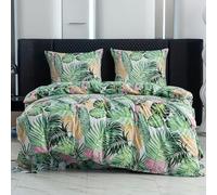 Cotton Market Parure de lit 220x200 cm avec taie d'oreiller - Ensemble 3 pièces - Housse de Couette 220x200 cm et 2 taies d’Oreiller (70x80 cm) - Bolivie