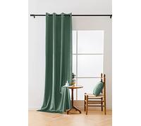 Cotton Market Rideau en Velours 250 x 140 cm - pour fenêtre et Porte de Balcon - Rideau pour Maison avec œillets - Rideau occultant - Pistache