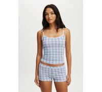Cotton On Cotton On Blue Dreamy Soft Longline Cami & Boyshort Set