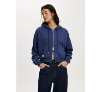 Cotton On Cotton On Blue Oversized Classic Fleece Zip Through Hoodie