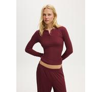 Cotton On Cotton On Brown Airy Soft Henley Long Sleeve T-Shirt Brown large