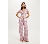 Cotton On Cotton On Dreamy Soft Fitted Polo & Wide Leg Pant Set Rose S (FR 38-40)