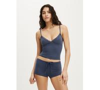 Cotton On Cotton On Dreamy Soft Triangle Cami & Tie Micro Short Set bleu S (FR 38-40)