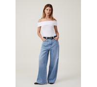 Cotton On Cotton On Light Blue Low Rise Super Baggy 100% Cotton Jeans