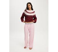 Cotton On Cotton On Light Pink Flannel Wide Leg Trousers