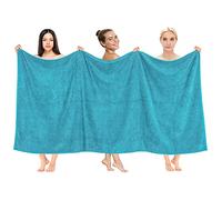 Cotton Paradise Drap de Bain surdimensionné, 100% Coton, 101 x 203 cm, Grande Serviette de Bain Jumbo pour Salle de Bain, Bleu Turquoise