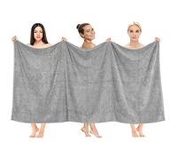 Cotton Paradise Drap de Bain surdimensionné 100% Coton de 101 x 203 cm, Serviette de Bain Extra Large pour Salle de Bain et Piscine, Drap de Bain Gris Clair