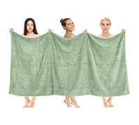 Cotton Paradise Drap de Bain surdimensionné 100% Coton de 101 x 203 cm, Serviette de Bain Extra Large pour Salle de Bain et Piscine, Vert Sauge