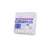 Cotton Plus Bâtons de coton MAKE-UP 80 pièces - Ligne BEAUTY | COTTON FIOC pour le MAKE-UP | Deux têtes différentes, deux fonctions.