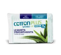 Cotton Plus SMAKE-UP ALOE VERA MAXI 40 pièces | Démaquillant naturel ! Lingettes démaquillantes sèches brevetées, sans conservateurs, 100% naturelles!