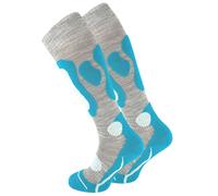 Cotton Prime Chaussettes de ski pour homme et femme (2 paires) - Chaussettes de ski chaudes, chaussettes d'hiver thermiques avec rembourrage, chaussettes genoux, chaussettes de ski pour l'hiver, le