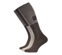 Lot de 3 paires de chaussettes hautes pour hommes, d'origine de VCA®. Couleur: marron différente - Marron - 39-42