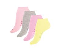 Cotton Prime Chaussettes 'Sport Line' jaune / gris / rose / rose, Taille 35-38