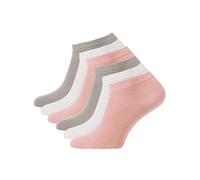 Cotton Prime Lot de 6 paires de chaussettes de sport courtes pour homme et femme - En viscose de bambou - Respirantes - Pour le quotidien et le sport, 6 x mélange = rose/gris/blanc, 35-38