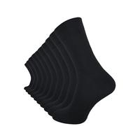 Cotton Prime Lot de 10 paires de chaussettes confortables, sans élastique ni couture, 80 % coton, chaussettes de santé confortables avec bord confortable, pour homme et femme, Noir , 43-46
