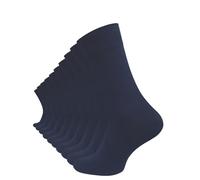 Cotton Prime Lot de 10 paires de chaussettes de confort sans élastique ni couture - 80% coton - Chaussettes de santé confortables avec bordure de confort pour femmes et hommes, bleu marine, 39-42