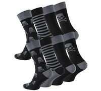Cotton Prime Lot de 10 paires de chaussettes en coton pour homme Motif tête de mort - Noir - 39-42