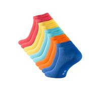 Cotton Prime Lot de 10 paires de Socquettes Unisexes pour vous et lui, Fun Colors, Taille 35-38