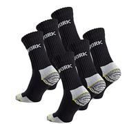 Cotton Prime Lot de 6 paires de chaussettes homme pour le travail et les loisirs - chaussettes de travail robustes, Noir, 43/46
