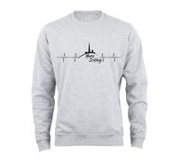 Cotton Prime Sweat-shirt 'Harzschlag' gris / noir, Taille L
