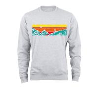 Cotton Prime Sweat-shirt 'Let's Hiking' turquoise / jaune / gris / orange, Taille S