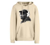 Cotton Prime Sweat-shirt 'Monkey Mit DJ-Kopfhörer' sable / gris foncé / blanc, Taille XXL