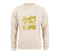 Cotton Prime Sweat-shirt 'Surfing Time' beige clair / olive, Taille S