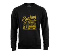 Cotton Prime Sweat-shirt 'Surfing Time' jaune / noir, Taille M