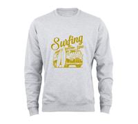 Cotton Prime Sweat-shirt 'Surfing Time' or / gris chiné, Taille M