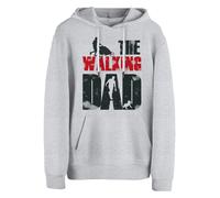 Cotton Prime Sweat-shirt 'The Walking Dad' gris chiné / rouge / noir, Taille XL
