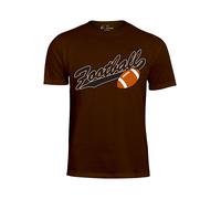 Cotton Prime T-Shirt 'American Football ' marron / noir, Taille L