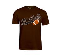 Cotton Prime T-Shirt 'American Football ' marron / noir, Taille M