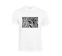 Cotton Prime T-Shirt 'Black & White Zebra Eye' noir / blanc, Taille XXL