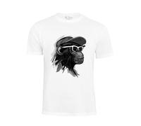 Cotton Prime T-Shirt 'Cool Monkey mit Brille' gris foncé / noir / blanc, Taille XXL