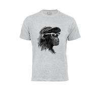 Cotton Prime T-Shirt 'Cool Monkey mit Brille' gris, Taille XL