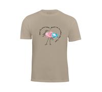 Cotton Prime T-Shirt 'Super Mutti' beige / bleu ciel / rose, Taille S