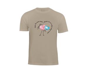 Cotton Prime T-Shirt 'Super Mutti' beige / bleu ciel / rose, Taille S