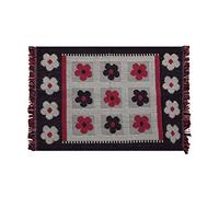 COTTON ROYAL Tapis sarde,40X60 cm,Rose/Violet, 100% Coton recyclé, Relief Jacquard Salle de Bain,Cuisine,Salon,Descente de lit,Cuisine,modèle Camille (Violet)