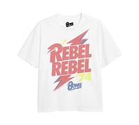 Cotton Soul David Bowie Rebel Rebel T-shirt pour fille Blanc, blanc, XXL